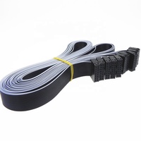 Câble plat flexible de haute qualité AWM2651, conducteur en cuivre toronné PVC arc-en-ciel/gris, 300V, 28AWG, 2x8, 16 broches, pas de 1,27 mm