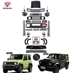 ชุดแต่งรอบคัน TEYOUTE สำหรับ SUZUKI Jimny 2019-2026 รุ่นปรับโฉม ให้เป็นแบบ <span class=keywords><strong>Mercedes</strong></span> <span class=keywords><strong>G63</strong></span> ครบชุด พร้อมกันชน กระจังหน้า และฝากระโปรง - Product Image 2