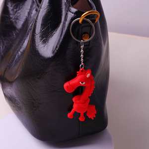 Cute 3D Horse Shaped Keychain Ornament Lucky Horse <b>Mascot</b> Cool Black Plastic Doll - Product Image 4