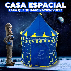 Carpa de juegos infantil Ele-Gate con diseño de estrellas y luna para uso en interiores y exteriores - Product Image 2