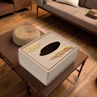 Boîte à mouchoirs en balle de riz écologique moderne en gros, support de rangement pour serviettes de table, distributeur de papier absorbant pour la maison, le bureau et la salle de bain