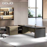 Bureau de direction moderne de luxe ergonomique en bois et métal pour PDG, directeur, responsable, mobilier de bureau à domicile durable