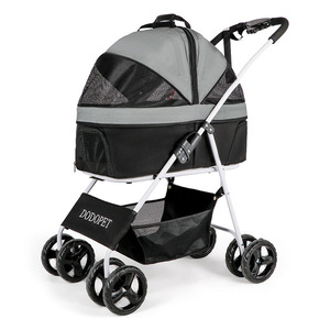 Chariot pour animal de compagnie, poussette séparée et pliable, Portable, pour chiens et chats, personnalisable, vente en gros, - Product Image 6