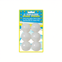 6 balles de ping-pong en plastique blanches, diamètre 40 mm, ensemble de tennis de table durable pour le jeu, modèle MAZZEO GIOCATTOLI 8033614126424