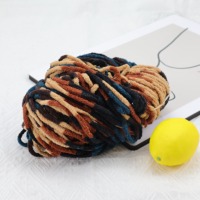 8mm Chunky Crochet Cotton Spotted Fancy Multi Color Knitting Yarn Fashion Textile Partner Bulky Chunky Chenille Yarn
