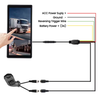 Système de sécurité pour camion avec écran tactile IPS de 10,36 pouces, enregistreur DVR 2 canaux 1080P, moniteur de recul pour bus et remorque