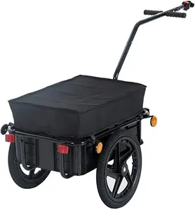 TC2115Bicycle Trailer quick release wheels bike cargo trailer Easily to assemble and fold down for storage with powder