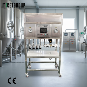 Machine de remplissage de bière semi-automatique 4-en-1 haute productivité, ligne de remplissage entièrement automatique pour canettes, eau et boissons en bouteille, moteur Micet - Product Image 1