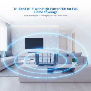 Nouveau routeur Openwrt Mesh WiFi7 Tri-bande 2.4GHz 5GHz 6GHz DDR4 1GB 19000mbps VPN Pare-feu QoS USB+2.5GB <span class=keywords><strong>WAN</strong></span>+10GB SFP Double emplacement SIM - Product Image 3