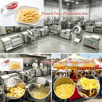 Ligne de production complète automatique et continue de frites, machine à frites à immersion en eau et huile