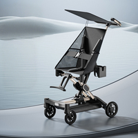 Poussette bébé - Légère, facile à plier, 4 roues, multifonctionnelle, en alliage d'aluminium, pour les enfants de 0 à 4 ans, pour une utilisation en intérieur/extérieur