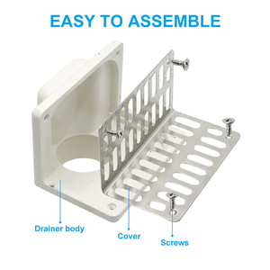 Sanipro nhà bếp phòng tắm vòi sen phòng l-hình PVC nhựa tường góc bên tầng cống với 304 thép không gỉ Grate Bìa - Product Image 3
