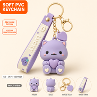 Porte-clés personnalisé en forme de cœur avec breloque animale, fermoir mousqueton et sangle, idéal pour cadeau d'amitié, commandes en gros