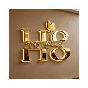 Luxury Glossy Illuminated <b>Sign</b> 3D Backlit Letter logo <b>Led</b> <b>Light</b> Letter Custom <b>Led</b> <b>Sign</b> for Company Business Beauty Salon Clinic - Product Image 3
