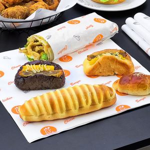 Food Grade Eco-Friendly Greaseproof Disposable Tray Liner <b>Paper</b> for Hamburger Bread Sandwich Fast Food Takeout <b>Recyclable</b> - Product Image 3