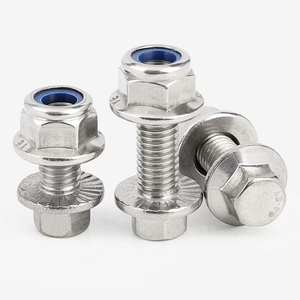 Bullone della flangia con testa esagonale bullone seghettato della flangia con i dadi di blocco della flangia M5 M6 A2 <span class=keywords><strong>acciaio</strong></span> inossidabile GB5789 - Product Image 5