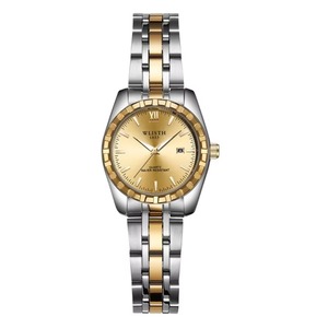 Juego de Relojes de Pareja de Acero Inoxidable Clásicos con Logotipo Personalizado al por Mayor, Esfera Negra con Números Romanos - Product Image 5
