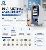 Analyseur multifonctionnel EUR VET pour équipement vétérinaire, machine de test d'urine, de sang et de selles pour le diagnostic en laboratoire vétérinaire