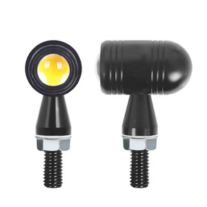 Luz Indicadora LED Universal para Motocicleta, Retro, Mini, Metálica, 12V, Forma Ovalada de Bala, Tornillo M8, Cable de 30cm - Product Image 3