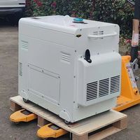 Générateur silencieux SHRAISE 7 kW 8 kVA 8 kW monocylindre refroidi par air OHV 4 temps essence/diesel avec démarrage électrique/à distance pour tour d'éclairage