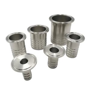 सैनिटरी स्टेनलेस स्टील त्रि-क्लैंप नली कूपिंग पाइप फिटिंग फेरीनियम के साथ गर्दन की छाल पूंछ के साथ - Product Image 6