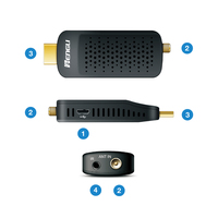 Decodificador de TV Full HD, receptor dvbt2 dongle de TV