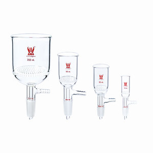 Perlengkapan Laboratorium Kaca CS Labglass 350ml, Kaca Borosilikat Dinding Tebal, Corong Filter <span class=keywords><strong>Buchner</strong></span> Kaca Sinter dengan Sambungan Selang - Product Image 2