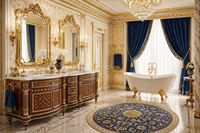 Servicio de Renderizado 3D de Interiores de Casas Personalizadas, Estilo Rococó para Decoración de Villas, Hoteles y Mansiones