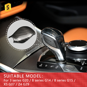 Pomo <span class=keywords><strong>de</strong></span> cambio <span class=keywords><strong>de</strong></span> marchas con patrón <span class=keywords><strong>de</strong></span> fibra <span class=keywords><strong>de</strong></span> carbono seco, embellecedor <span class=keywords><strong>de</strong></span> cubierta <span class=keywords><strong>para</strong></span> BMW Serie 3, 8, serie G20, G14, G15, X5, G07, Z4, <span class=keywords><strong>G29</strong></span> - Product Image 2