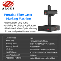 Machine de marquage laser à fibre portable ARGUS 20W 30W pour l'impression sur acier inoxydable, plastique et modèles publicitaires