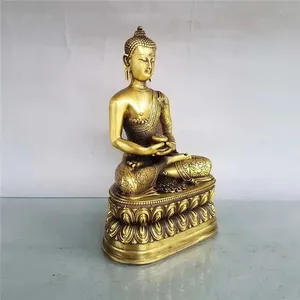 พระพุทธรูปศากยมุนีทองเหลืองคุณภาพสูงลดราคาพิเศษ ของตกแต่งพระพุทธรูปพระรุ่ยสำหรับภายนอกอาคาร วัสดุเรซิ่นสำหรับพุทธศาสนาจีน - Product Image 2
