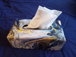 Caja de pañuelos hecha a mano con flores incrustadas, bolso de noche para mujer, para comedor, cocina, dormitorio, tocadores y decoración del hogar - Product Image 5