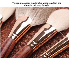 Haute-Luxe <span class=keywords><strong>Fleur</strong></span> Branche Bois Laine Fibre Cheveux Mixte Cheveux Collection Maquillage Brosse Beauté Outil - Product Image 6