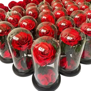 Cadeau de <span class=keywords><strong>la</strong></span> Saint-Valentin haut de gamme Ornement de rose en verre Décoration Fleur véritable Cadeau de Noël tendance - Product Image 4