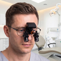 Binocular Prismatic Dental Loupes 4X-6X TTL Optical System Electric Wireless LED Light CE Certified Ergonomic Adjustable for