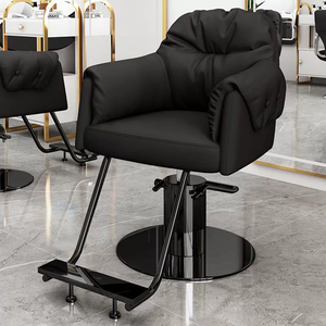 Wholesale High-End Trendy Metal Barber <b>Chair</b> Salon Haircut Seat with Adjustable Rotating Features for Hair Salons Furniture - Product Image 1