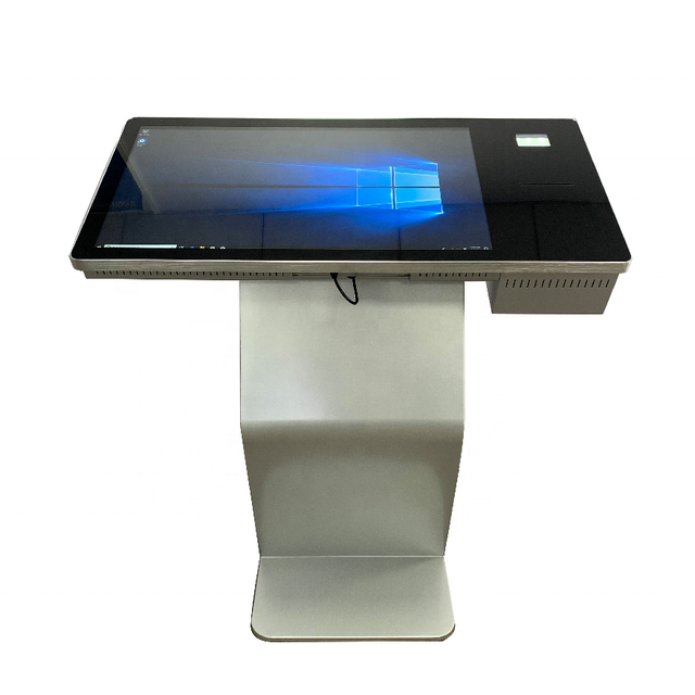32inch Stand-Alone Self Service Touch Screen Information Kiosk Ticket Printer QR Code Scanner Retail Store Use Animation Support