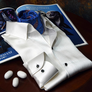Chemise <span class=keywords><strong>Homme</strong></span> Haut de Gamme OEM 100% <span class=keywords><strong>Soie</strong></span> de Mûrier, Décontractée, pour Fêtes, Vacances, Mariages, Bals, Boutons en Nacre, Manches Longues, Vente en Gros - Product Image 1