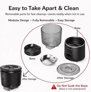 Distributeur automatique de nourriture pour animaux de compagnie en acier inoxydable à double alimentation avec programmation de l'horloge, bol de 4 L pour chats et chiens - Logo personnalisé accepté - Product Image 6