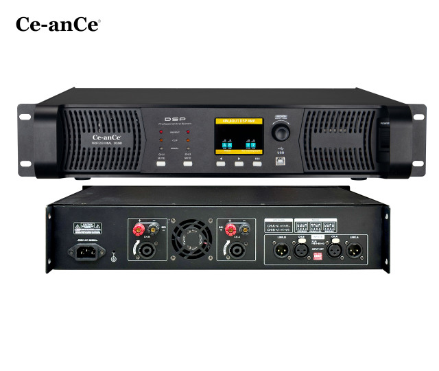 DSP Power Amplifier/2-channel 1000W/Class D/KTV, Stage, Home Theater, Bar Club Power Amplifier