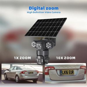 Caméra solaire réseau KERUI 9MP à trois objectifs, caméra extérieure <span class=keywords><strong>Aisa</strong></span> 4G WIFI, surveillance de sécurité à domicile, CCTV, suivi de mouvement, zoom 10X - Product Image 3