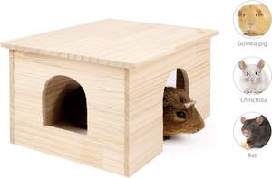 Maison de hamster en bois personnalisée pour <span class=keywords><strong>chinchilla</strong></span> tunnel pour animaux de compagnie <span class=keywords><strong>cage</strong></span> à rat cochon d'Inde avec fenêtre - Product Image 3