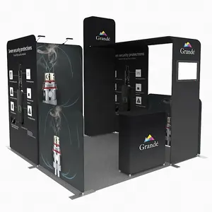 Soporte <span class=keywords><strong>de</strong></span> exhibición <span class=keywords><strong>de</strong></span> tela <span class=keywords><strong>de</strong></span> tensión portátil <span class=keywords><strong>de</strong></span> aluminio <span class=keywords><strong>de</strong></span> 10x10 pies Nuevo diseño Modular Tradeshow <span class=keywords><strong>3x3</strong></span> Expo para cabinas <span class=keywords><strong>de</strong></span> exhibición comercial - Product Image 1