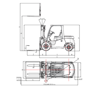YCMG Carrello Elevatore Diesel 4x4 Fuoristrada da 3 e 3,5 Tonnellate Certificato CE per Costruzioni Agricole - Product Image 5