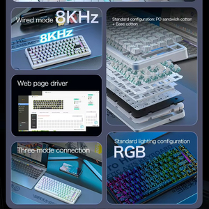 Tấn Công Cá Mập X82Pro Ông Chuyển Đổi Từ Tính Nhanh Chóng Kích Hoạt Bàn Phím 75% Chơi Game Không Dây Bàn Phím Với 8000 Hz Tỷ Lệ bỏ phiếu - Product Image 3
