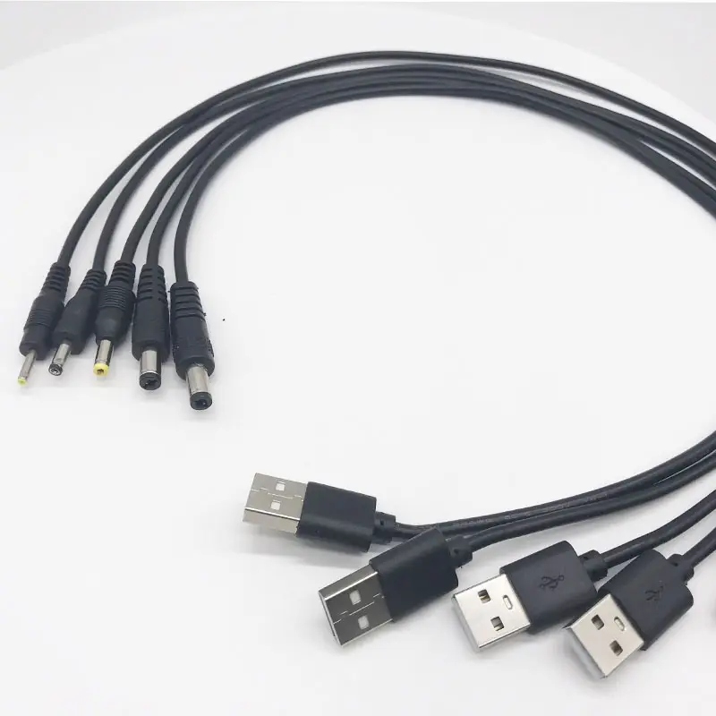 3A 5V USB to DC Cable 5525 5521 4017 35135 2507 dc power cable usb male to 5525 barrel connector cable