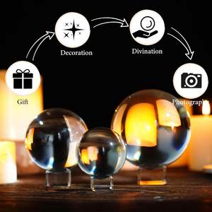 Toptan PUJANG özel 3D lazer kazınmış K9 temizle küre <span class=keywords><strong>60mm</strong></span> 80mm sihirli topu kristal cam geleneksel Feng Shui düğün - Product Image 5
