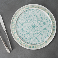 Assiettes vertes florales de 9 et 11 pouces en porcelaine fine pour la restauration (Horeca) – Vaisselle de petit-déjeuner et dîner pour restaurants et hôtels (vente en gros)
