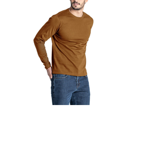 Camisa deportiva de punto transpirable de talla grande para hombre, manga larga, cuello redondo, azul sólido, logotipo personalizado, impresión por sublimación para la temporada de verano - Product Image 4