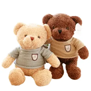 Benutzer definierte Soft Toys Teddy machen Sie Ihr eigenes Plüsch tier Bär Großhandel Gefüllte Plüsch Niedlich Mit Pullover Teddybär Für Geburtstags geschenk